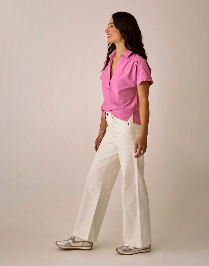Audrey Wide Leg: White