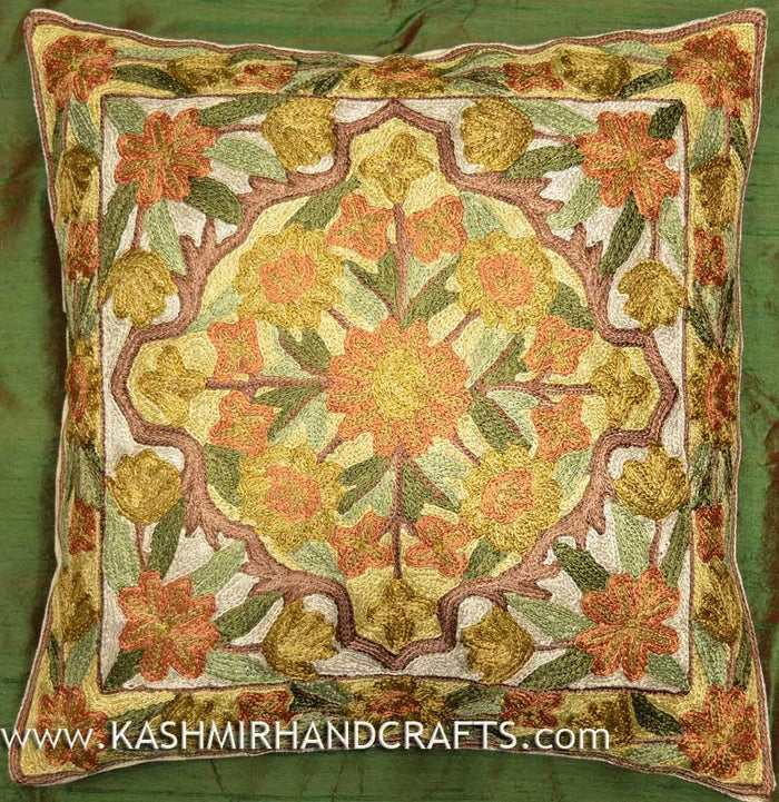 autumn daisy floral pillow cover - Kashmir Designs
