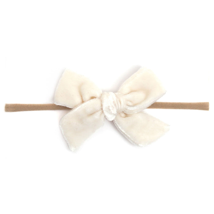 Baby Bow - Ivory Velvet