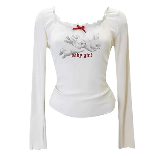 Baby Girl Bunny Long Sleeve Tee