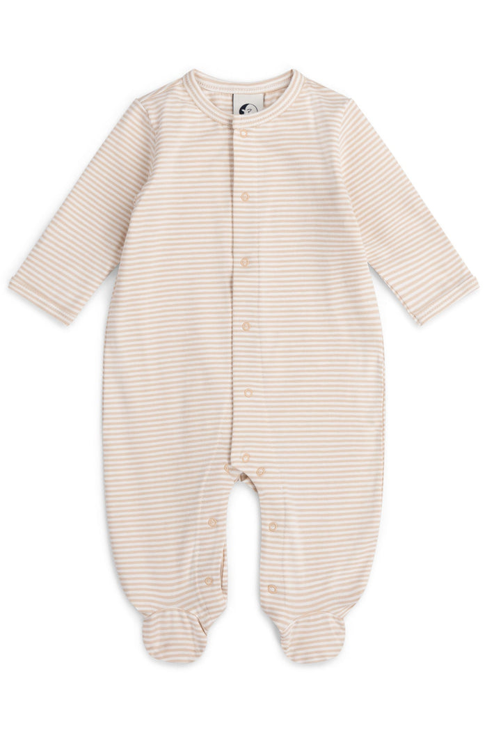 BABY SLEEPSUIT | OAT STRIPE