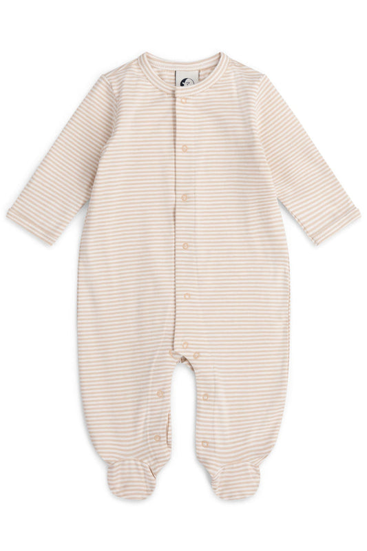 BABY SLEEPSUIT | OAT STRIPE
