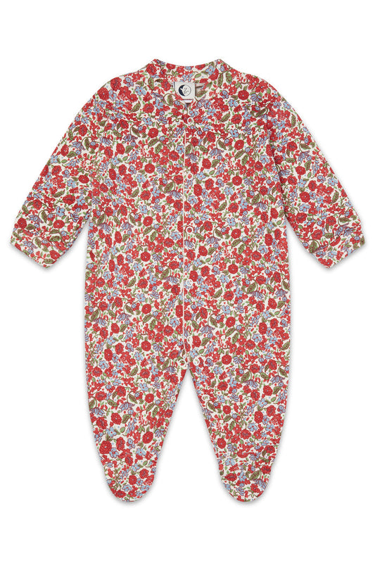 BABY SLEEPSUIT | RED FLORAL
