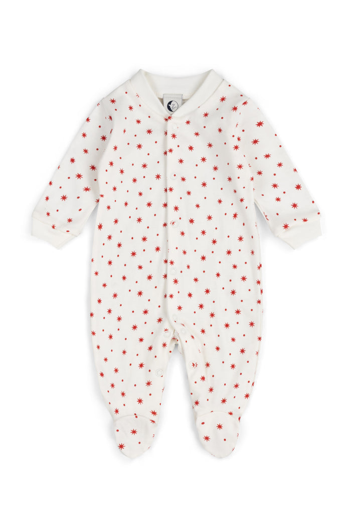 BABY SLEEPSUIT | RED STAR & DOT