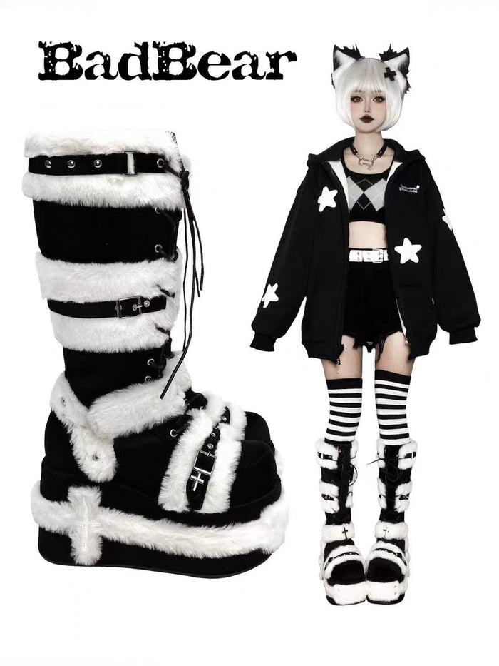 ♡ Bad Bear ♡ - Y2K Chunky Boots