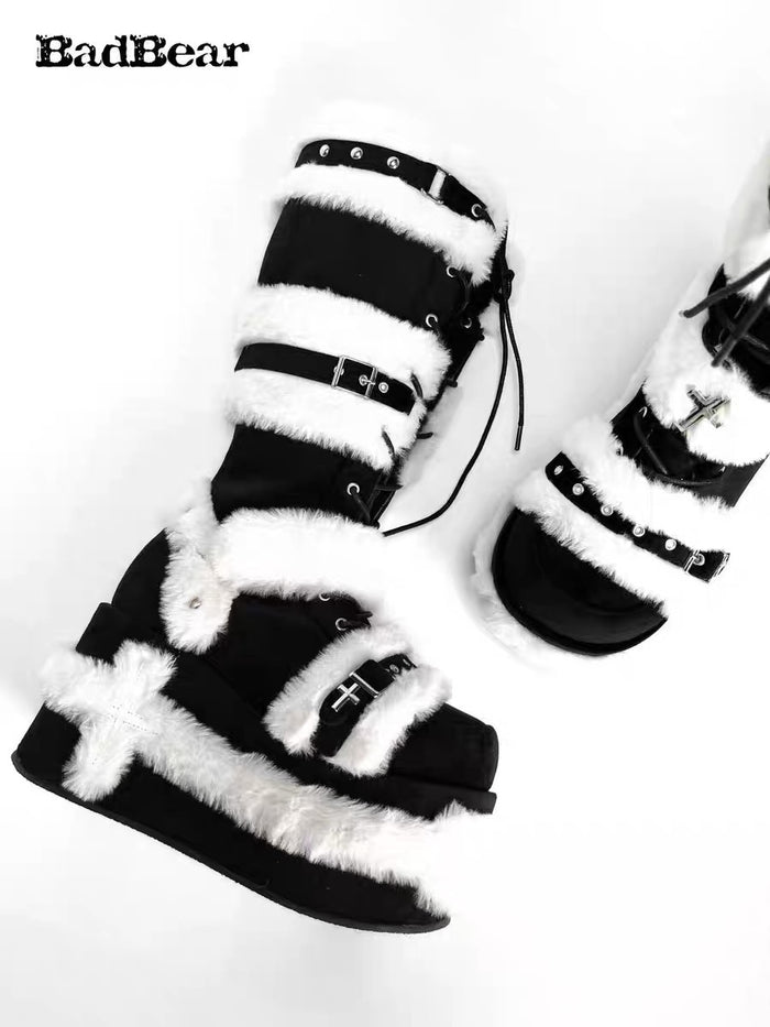 ♡ Bad Bear ♡ - Y2K Chunky Boots