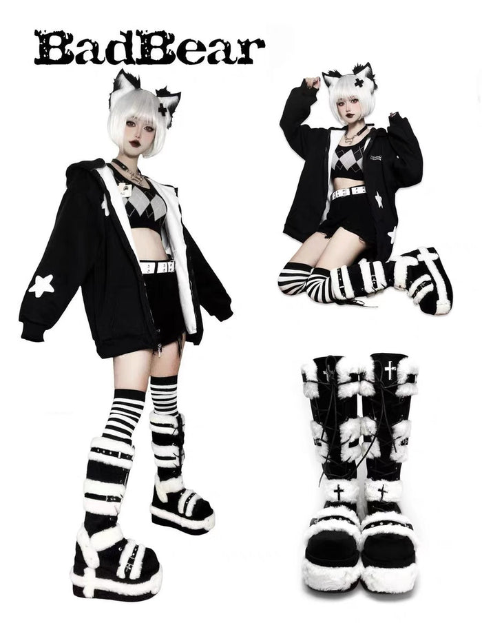 ♡ Bad Bear ♡ - Y2K Chunky Boots