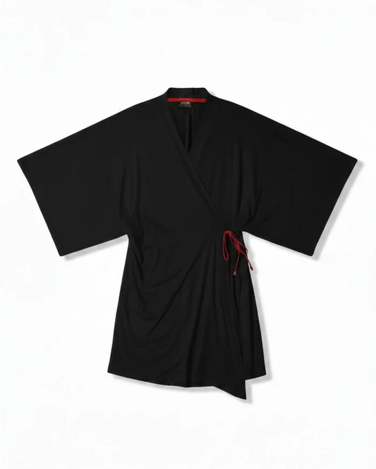 Bamboo Tie Kimono | Black