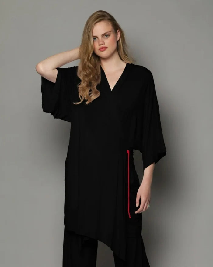 Bamboo Tie Kimono | Black