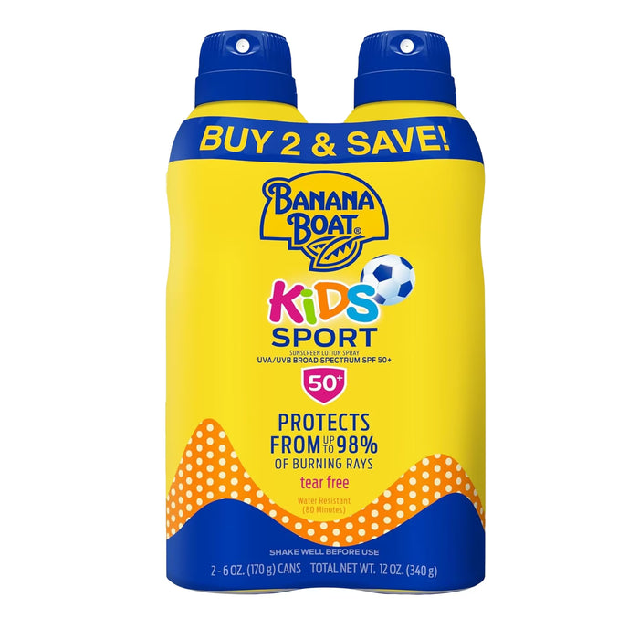 Banana Boat Kids Sport SPF 50+ Spray 6 oz - 2 Ct - 6 Pack