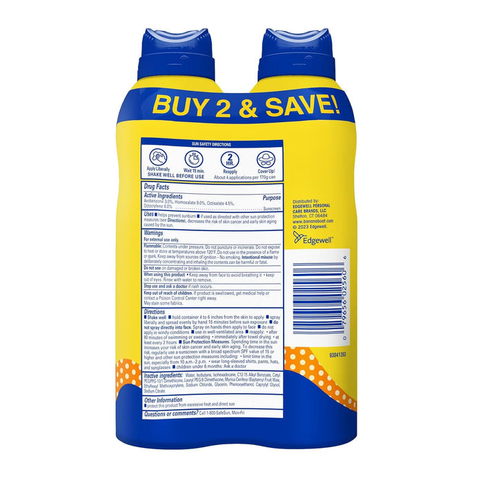 Banana Boat Kids Sport SPF 50+ Spray 6 oz - 2 Ct - 6 Pack