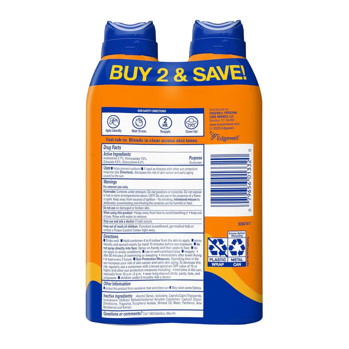 Banana Boat Sport Ultra SPF 50+ Spray 6 oz - 2 Ct - 6 Pack