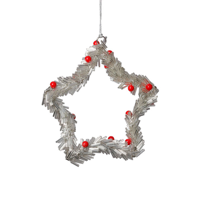 Beaded Star Ornament, Set of 12