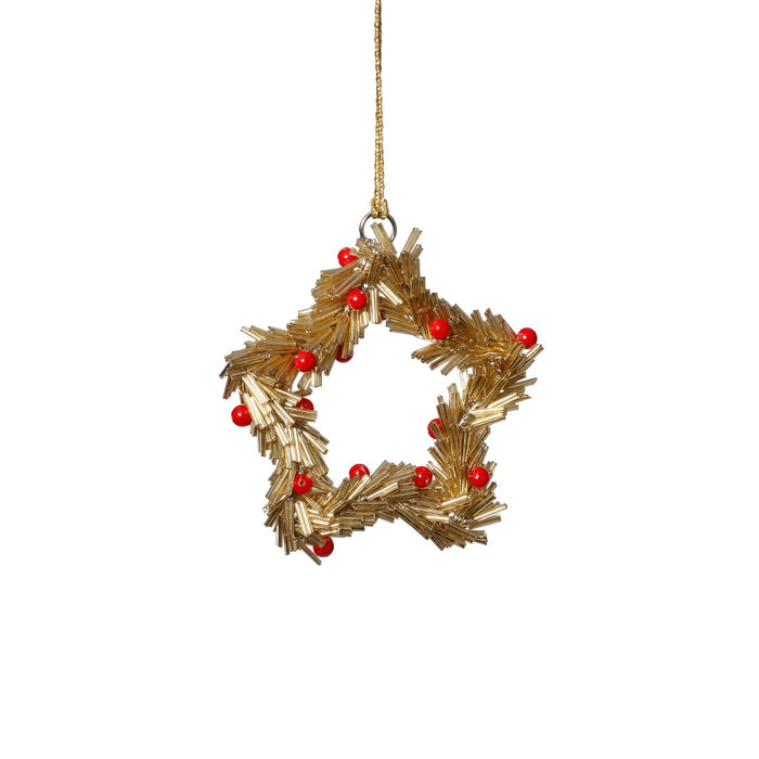 Beaded Star Ornament, Set of 12