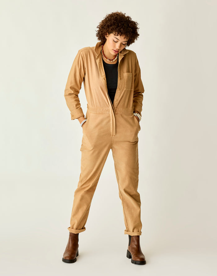 Bedford Jumpsuit: Camel - FINAL SALE