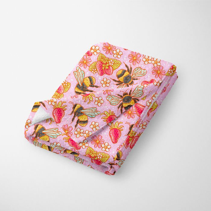 Bees and Strawberries - Towel
