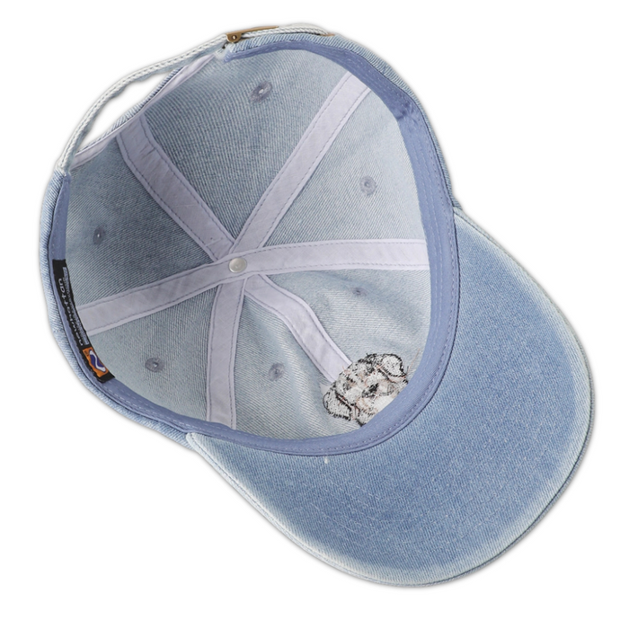 Bernese Mountain Dog Embroidered Denim Baseball Cap