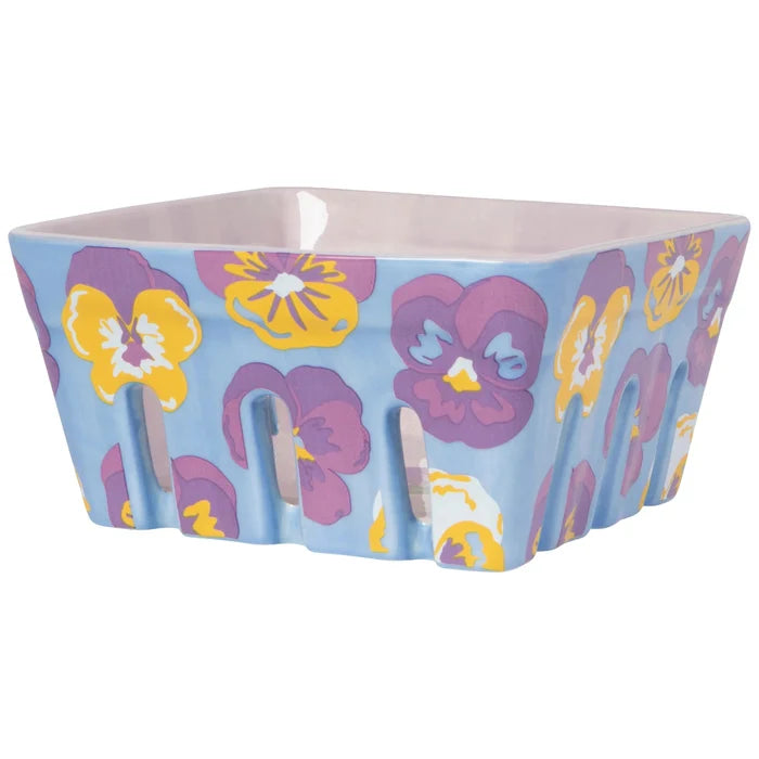 Decorative bowl with floral pattern on a white background