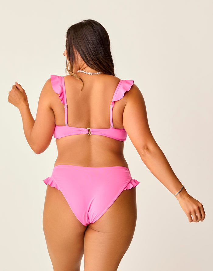 Bev Ruffle Bottom: Hot Pink - FINAL SALE