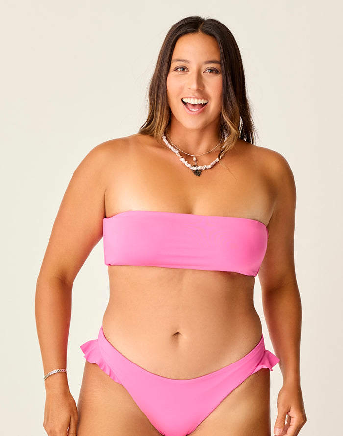 Bev Ruffle Top: Hot Pink - FINAL SALE