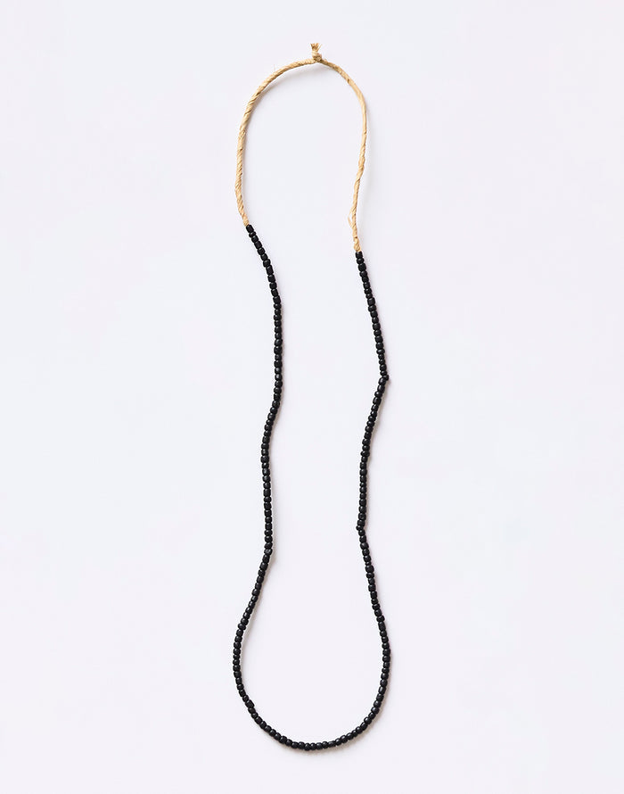 Black Beaded Necklace: Black