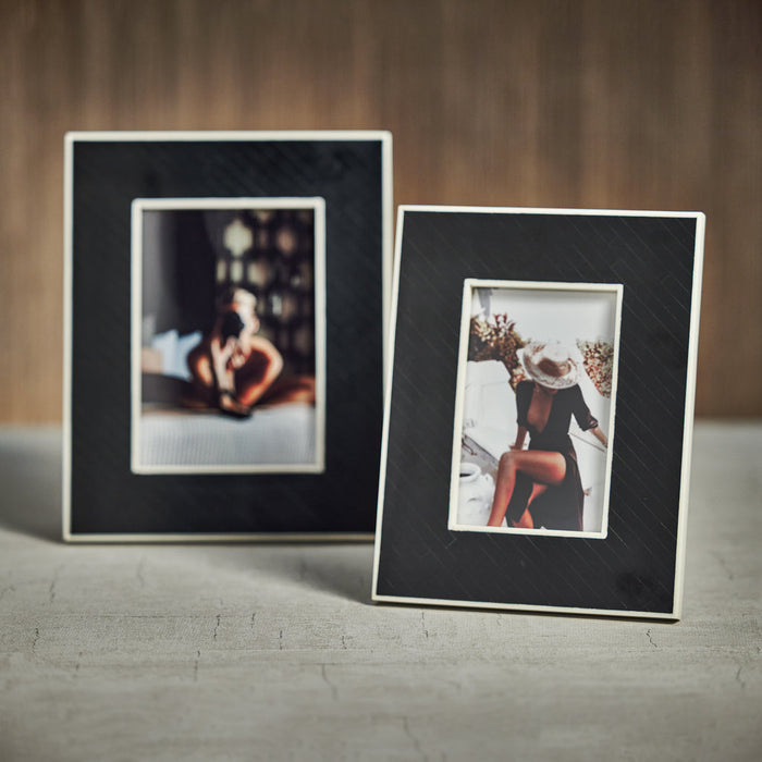 Black Bone Photo Frame w/White Border - Picture Frames by Carlyle Avenue