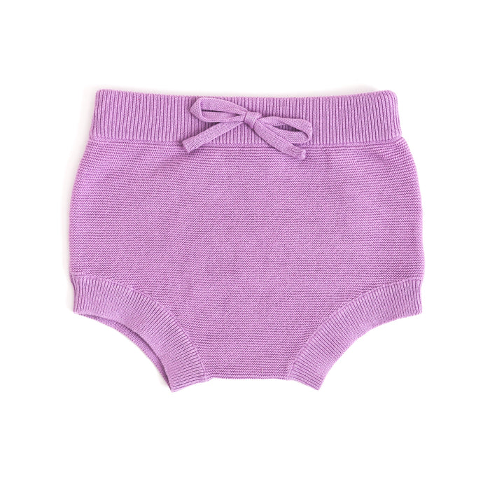 sweater knit baby bloomers in lavender to match darling Valentine's Day sweaters
