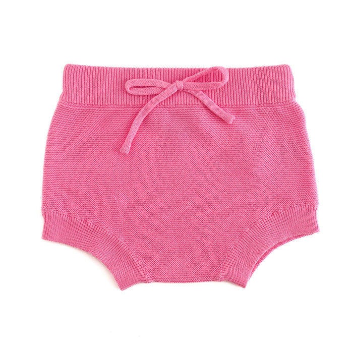 baby girls' medium pink cotton knit sweater bloomers