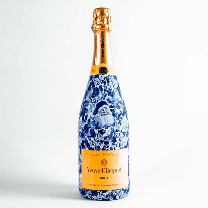 Blue and White Santa - Champagne