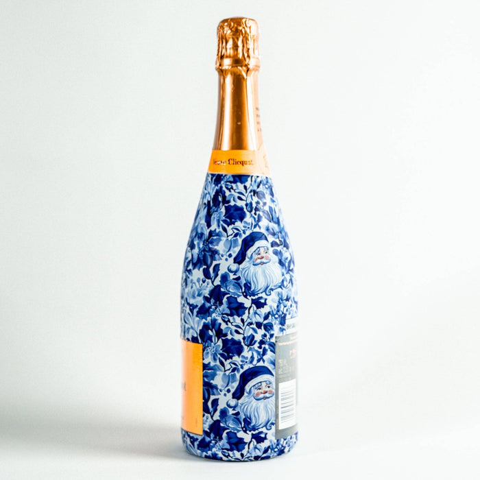 Blue and White Santa - Champagne