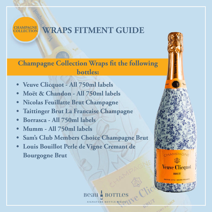 Blue and White Santa - Champagne