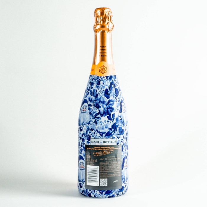 Blue and White Santa - Champagne
