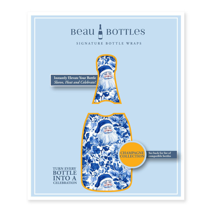 Blue and White Santa - Champagne