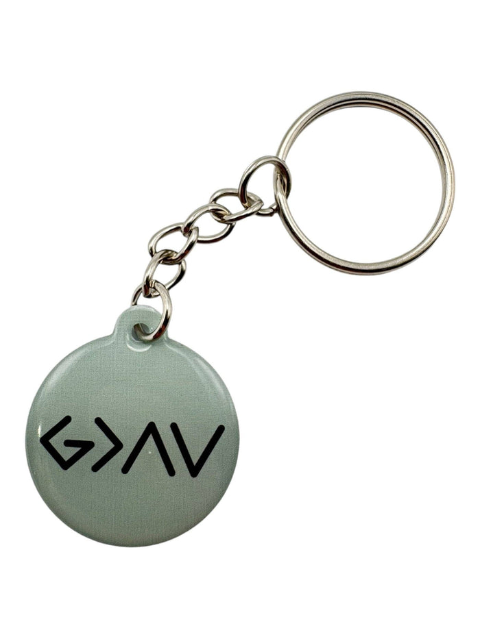Blue Crystal + Cross  | Tap To Pray® Acrylic Keychain