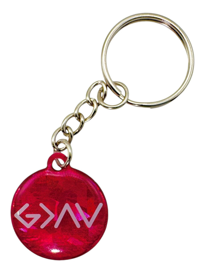 Blue Crystal + Cross  | Tap To Pray® Acrylic Keychain