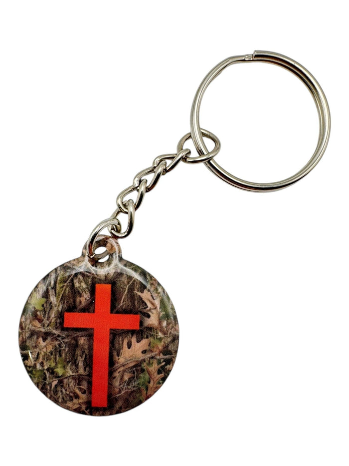 Blue Crystal + Cross  | Tap To Pray® Acrylic Keychain
