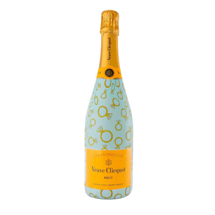 Blue Engagement Ring - Champagne