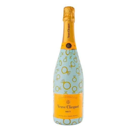 Blue Engagement Ring - Champagne