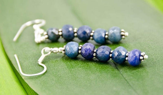 "Blue Heaven" Lapis Silver Earrings - Kashmir Designs