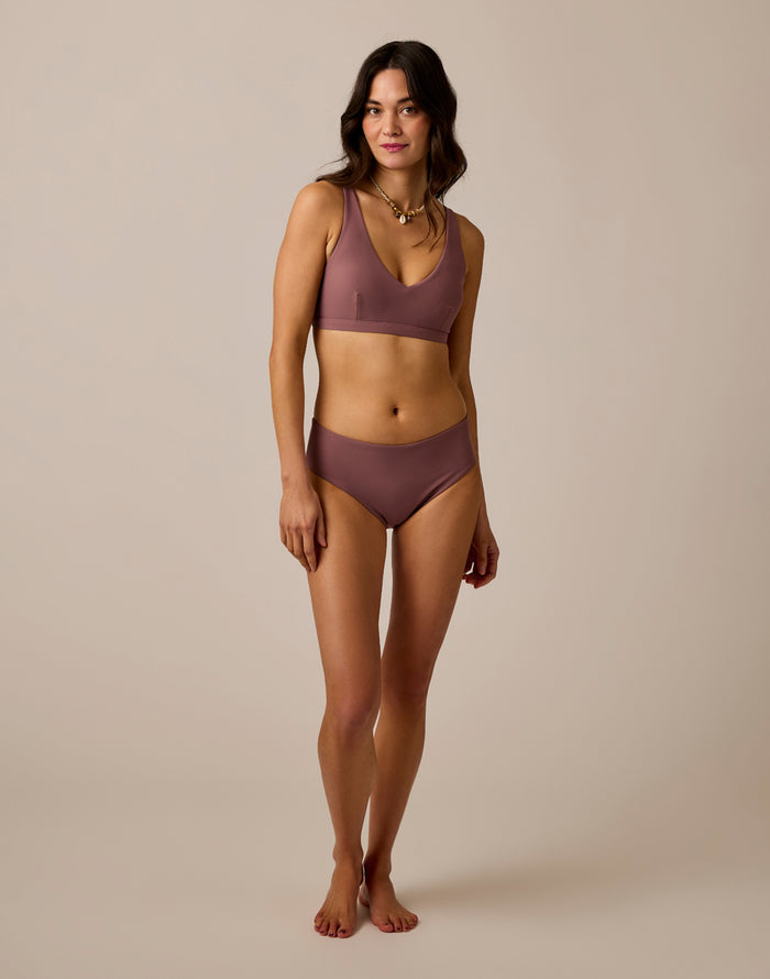 Breakers Compression Top: Rose Taupe