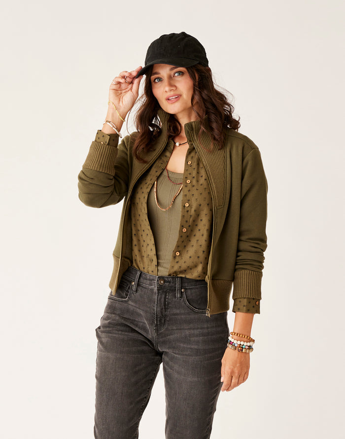 Briar Fleece Jacket: Fir - FINAL SALE