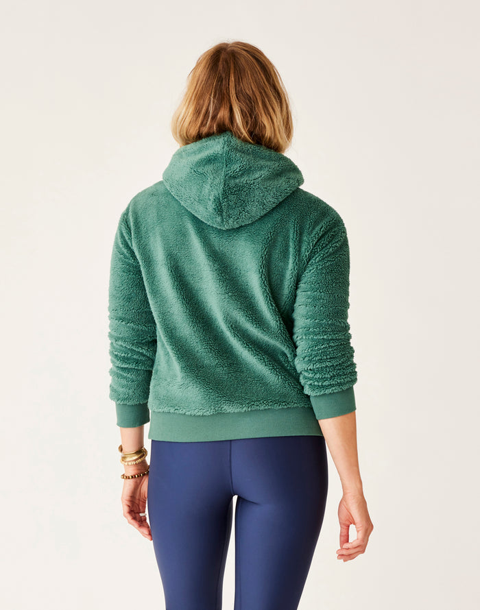 Brie Sherpa Hoodie: Forest - FINAL SALE