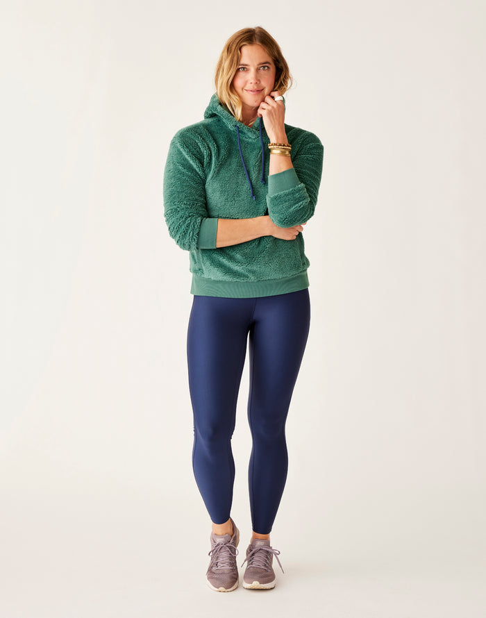 Brie Sherpa Hoodie: Forest - FINAL SALE
