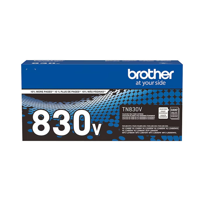 Brother TN830V Value High-Yield Black Toner Cartridge, 1 Count