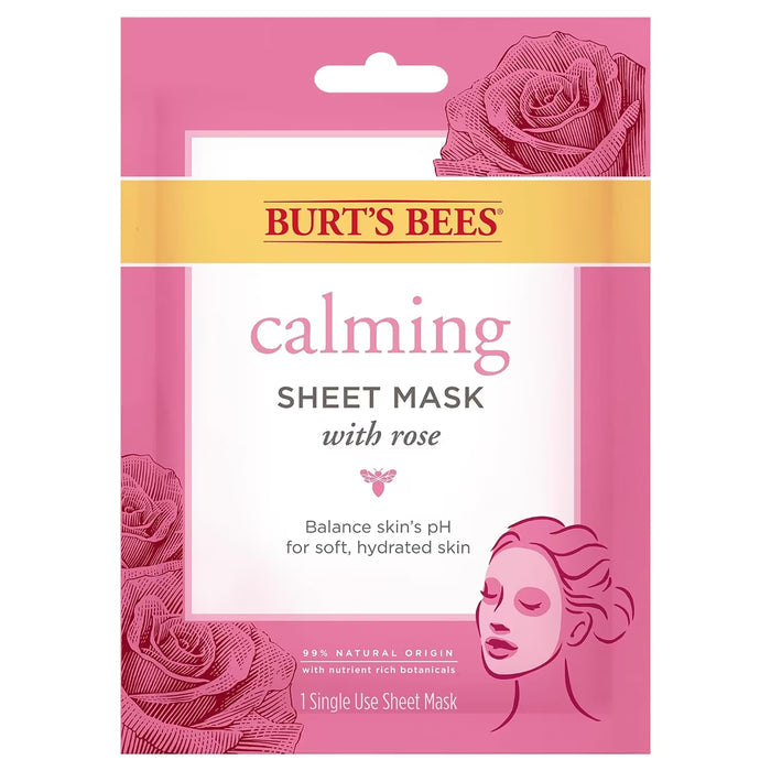 Burt's Bees Calming Facial Sheet Mask with Rose Extract - 1 Ct - 48 Pack