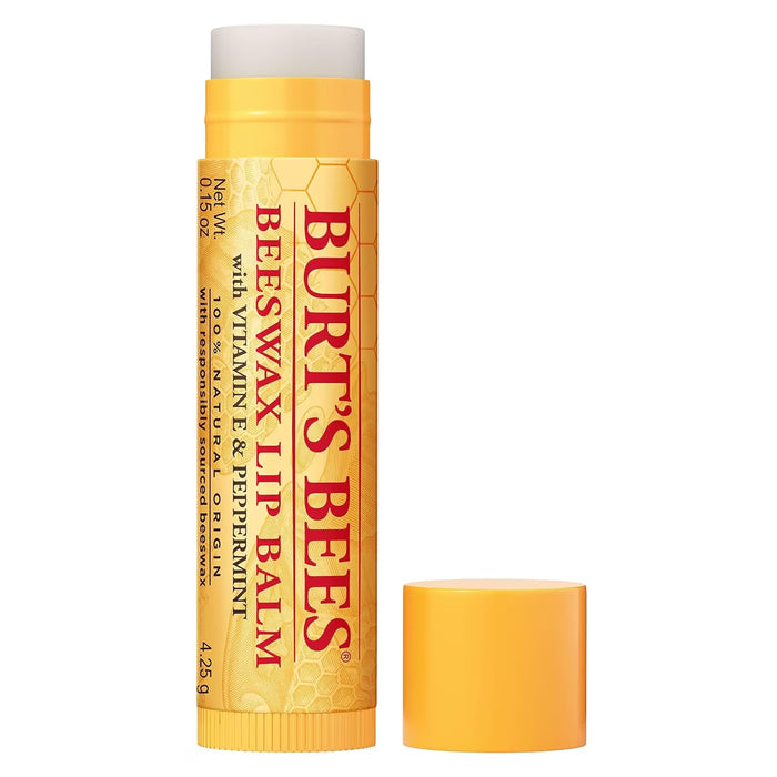 Burt's Bees Original Beeswax Moisturizing Lip Balm with Vitamin E & Peppermint 0.15 oz - 72 Pack