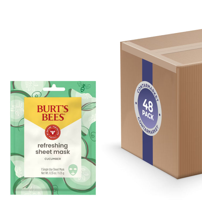 Burt's Bees Refreshing Hydrating Facial Sheet Mask with Cucumber - 1 Ct - 48 Pack