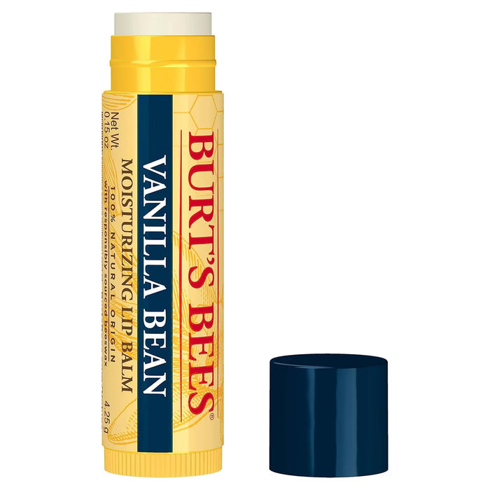 Burt's Bees Vanilla Bean Moisturizing Lip Balm with Beeswax 0.15 oz - 72 Pack
