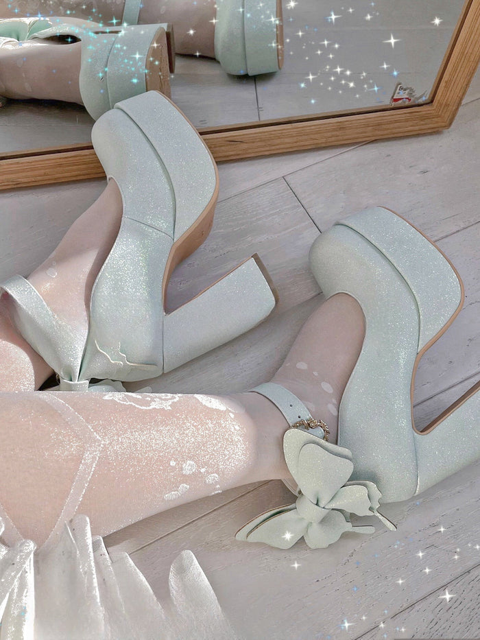 ♡ Butterfly ♡ - Bling High Heels
