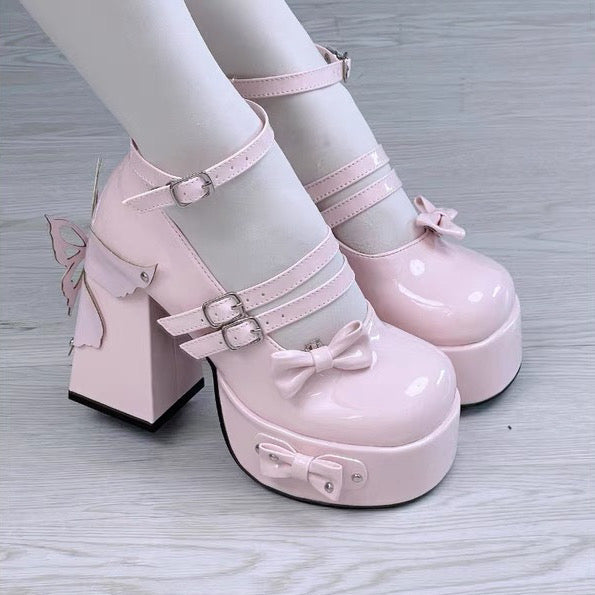 ♡ Butterfly Sketch ♡ - Platform Heels